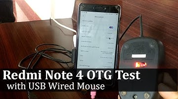 Redmi Note 4 OTG Test with USB Mouse | OTG Support All  Redmi Note Series | 2019