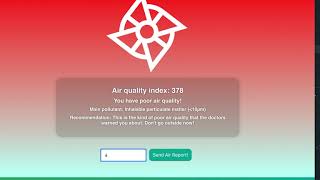 Air Quality Index Web App screenshot 2