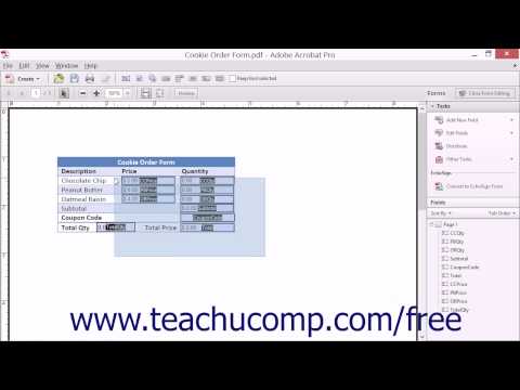 Making Form Fields the Same Size - Adobe Acrobat XI Training Tutorial Course