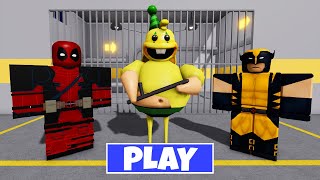 BONZO BARRY'S PRISON RUN VS WOLVERINE & DEADPOOL - Walkthrough Full Gameplay #obby #roblox