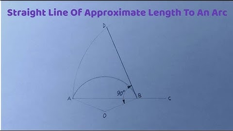 How to draw a straight line of approximate length to an arc