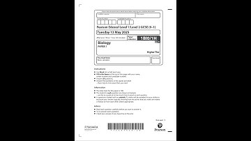 Merged 2025 Pearson EDEXCEL GCSE Biology Paper 1h And Mark Scheme 1bi0 1h Higher Tier