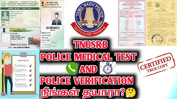 TNUSRB/Medical & Verification/Documents #tnpvaathiyar