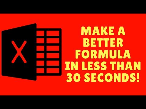 Excel Quick Tip - Make A Better Formula - In Less Than 30 seconds!