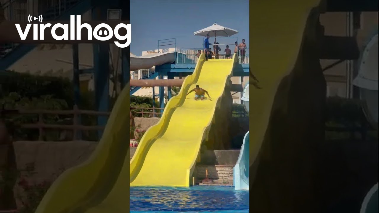 Yellow Slide Running Start || ViralHog
