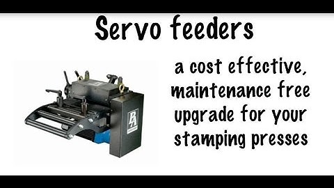 Bruderer Servo feeders - a short presentation