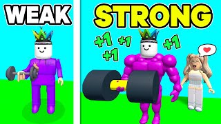 I Use CASH to Get STRONG and Lift 300 Tons To RIZZ Girls On Roblox