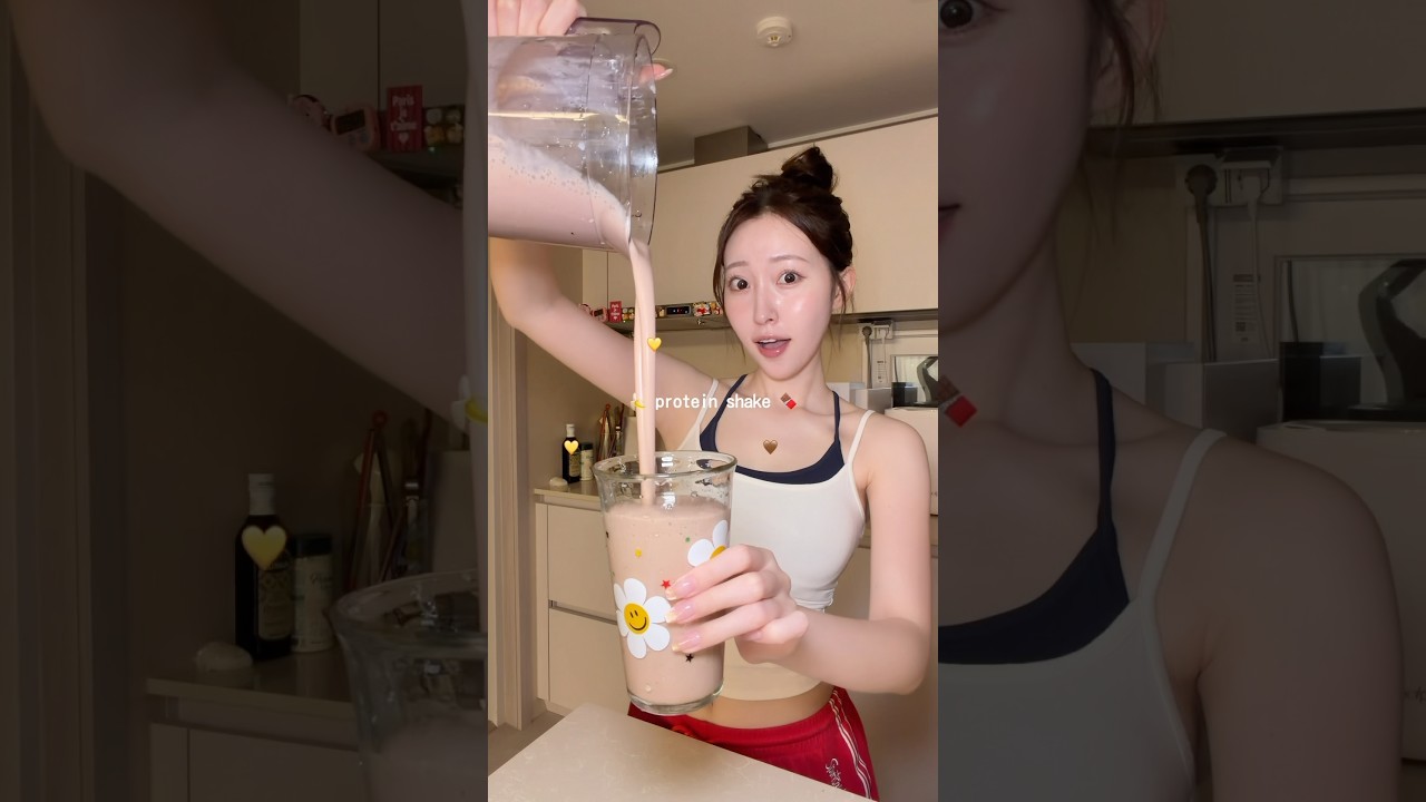 食べながら-4kgのダイエットに成功💯❤️🔥痩せやすい体を作るプロテインジュースの作り方🥤#diet #ダイエット