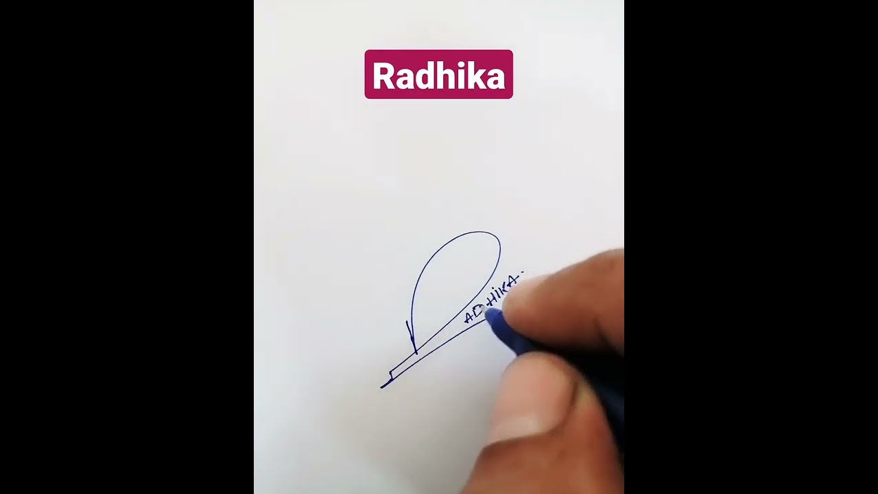 Radhika Name Signature Request done - YouTube