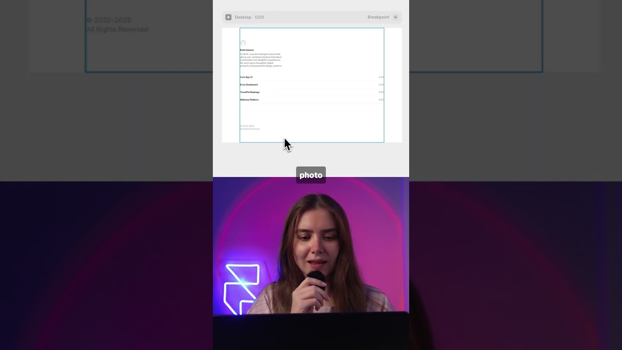 Build a portfolio website in seconds with wireframer #framer #portfolio #webdesign