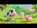 Animal Sounds Song – Moo, Baa, Oink | Nursery Rhymes & Kids Songs 🐄🐑🐷