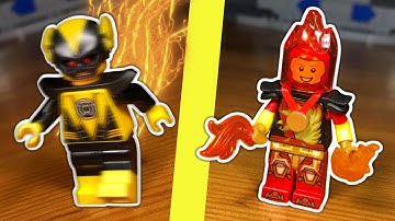 Lego DC Custom Firestorm, Yellow Lantern Reverse Flash, Batgirl, & Scarecrow