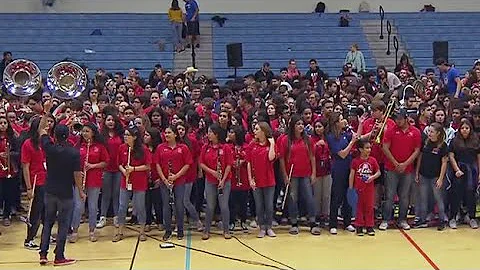 CBS 11 Pep Rally Visits Castleberry High School