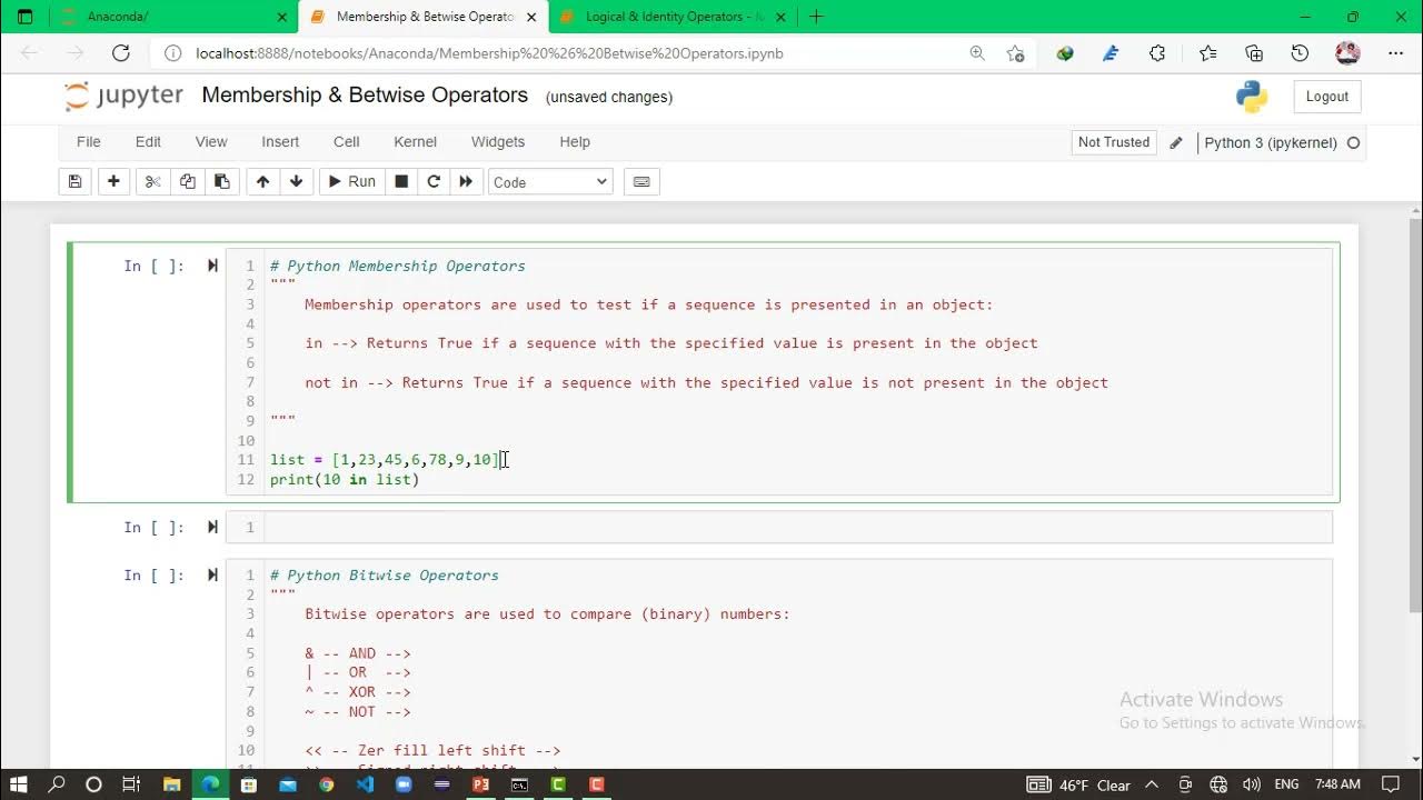11 - Python membership Operators - YouTube