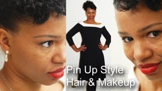 Pin Up Style Makeup and Hair