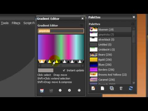 Easy way to make a custom gradient in GIMP