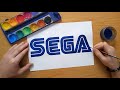 How to draw the SEGA logo - セガのロゴの描き方