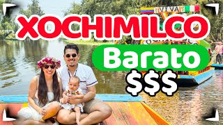 XOCHIMILCO barato 🔴 $250 pesos por una TRAJINERA para 20 personas ✅ GUIA de que hacer, que comer