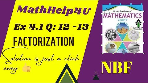 Exercise 4.1 Q 12 to 13 | Class 9th Math NBF New Book | Federal Textbook Board | mathhelp4u