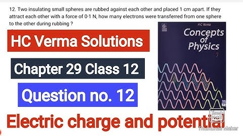 Two insulating small spheres are rubbed against each other and placed 1 cm apart. If they attract ea