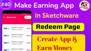 #40 How to Make Redeem Page in Sketchware,earning app kaise banaye,task earning app kaise banate hai