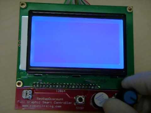 RepRapDiscount Full Graphic Smart Controller with #PR3435 - YouTube