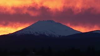 MT BACHELOR FIRESTORM SUNSET Feb 17,2022