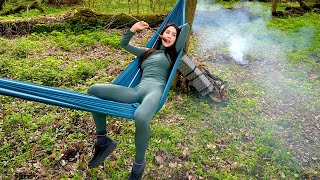 In A Solo Campsite In The Forest Where There Is Only A Hammock And The Sounds Of The Forest #Asmr