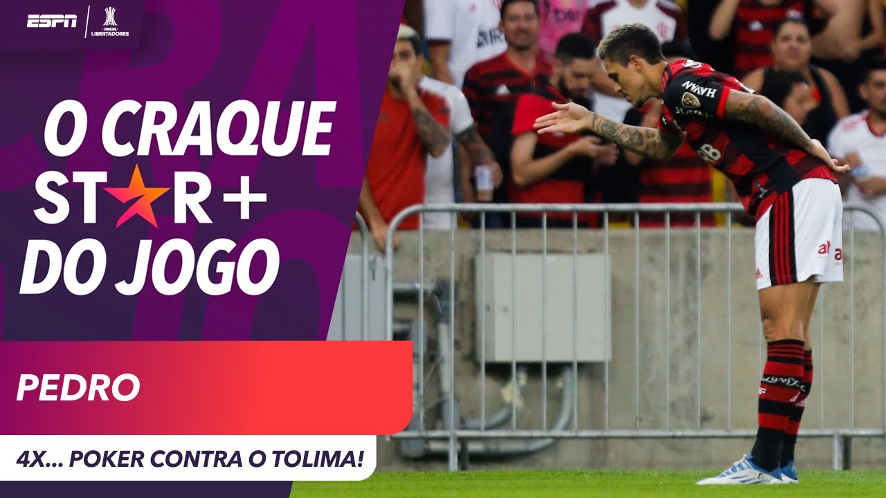 PEDRO ANOTA ‘POKER-TRICK’ E COMANDA GOLEADA POR 7 A 1 DO FLAMENGO CONTRA O TOLIMA | CRAQUE STAR+