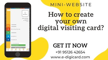 How to create your own mini-website or digital visiting card from the e-digicard.com?