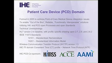 Inside IHE 2017: Patient Care Device (1 of 4) - Domain Overview