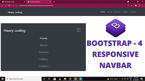 Responsive Navbar in Bootstrap in Hindi | Bootstrap 4 Tutorial for beginners in Hindi - 5 | Navbar