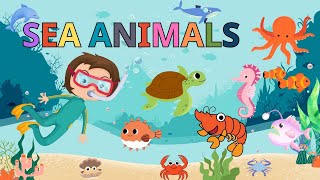 Sea Animals For Kids | Learn sea animals names in English | Betty Channel | 2024
