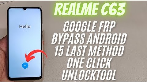 Realme C63 Frp Bypass Android 15 One Click UnlockTool | Rmx3939 Frp