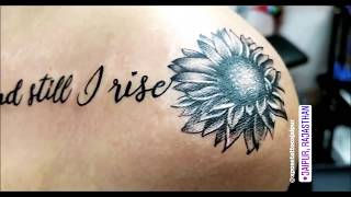 Hartford County Tattoo  Still I rise done by mortriciatattoos  hartfordcountytattoo tattoo stillirise stillirisetattoo birds  birdstattoo linework script scripttattoo shouldertattoo  femaletattooartist femaletattoos cttattooshop 