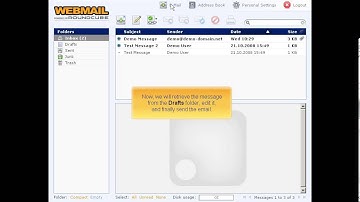 Roundcube - Using draft emails