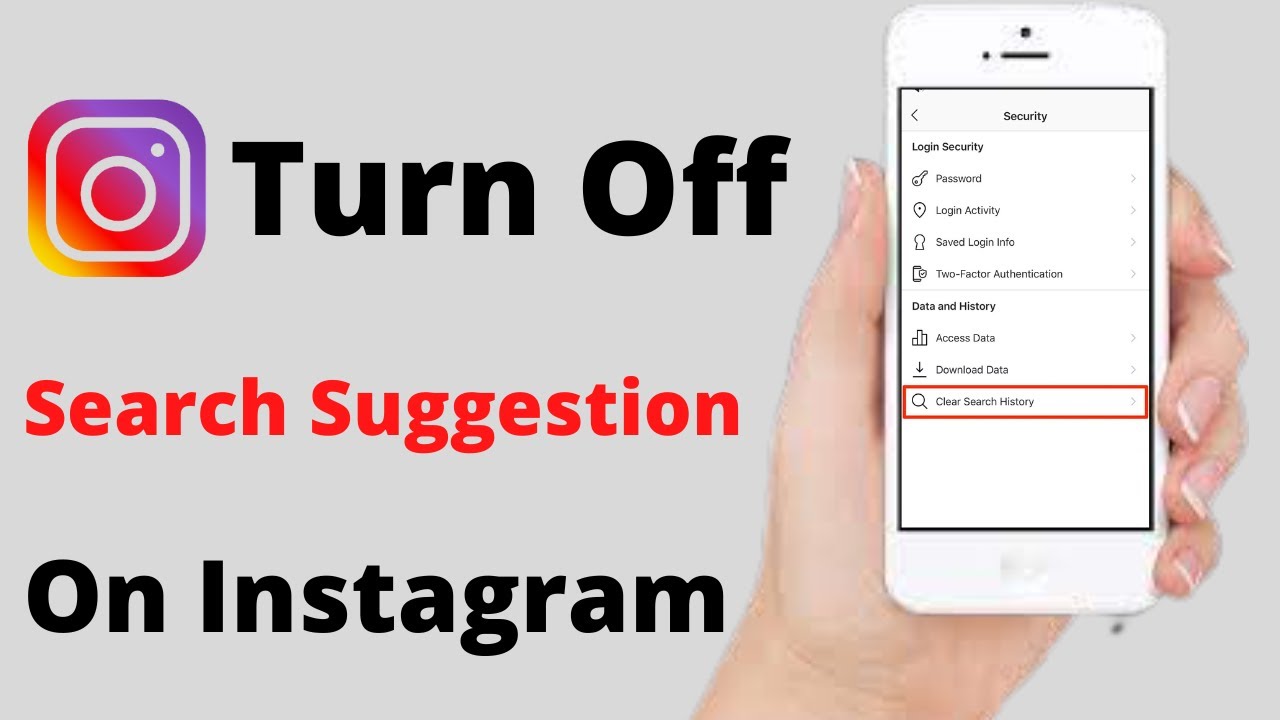 how to clear instagram search suggestions when typing?