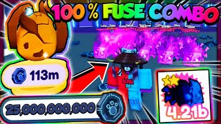 SPENDING *25B TECH COINS* TO FUSE THE BEST RAINBOW LEGENDARIES!! - Pet Simulator X (Roblox)