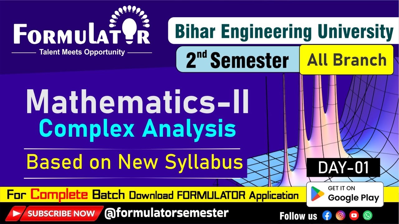 BEU 2nd Semester | Mathematics-II | Complex Analysis | Lecture-01
