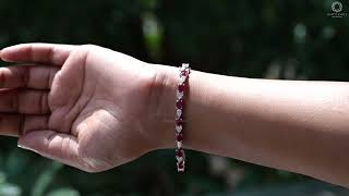 Celebrity Oval Shape Lab Grown Ruby And Diamond  Bracelet @ourosjewels Profile