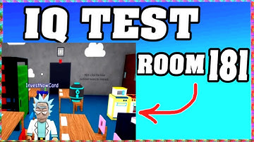 ROOM 181 IQ TEST Roblox Walkthrough 🧠 [Full Guide English]