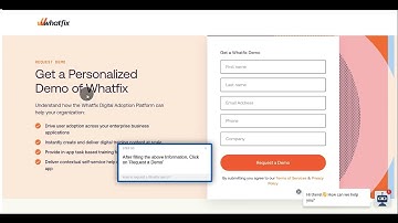 How to request a Whatfix demo?