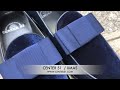 Video: Moccasin bow knot slippers sleepers Center 51 Xmas navy blue varnished leather navy blue velvet and navy blue bow knot