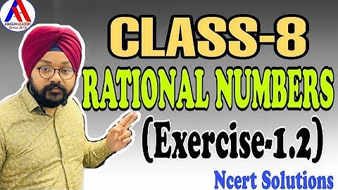Class 8 Maths Chapter 1 EXERCISE 1.2 NCERT solution in Hindi  | Rational Numbers | CBSE |