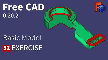 FreeCAD Tutorial for beginners,basic model exercise-52