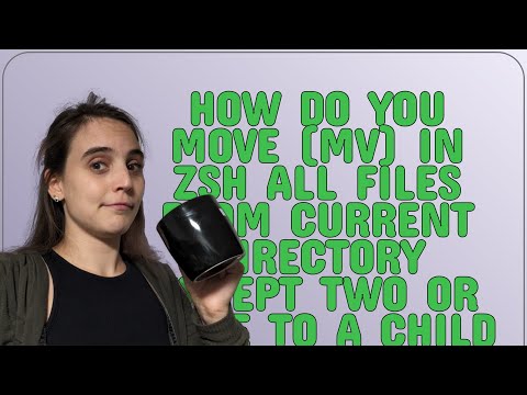 How do you move (mv) in ZSH all files from current directory except two or more to a child direct...