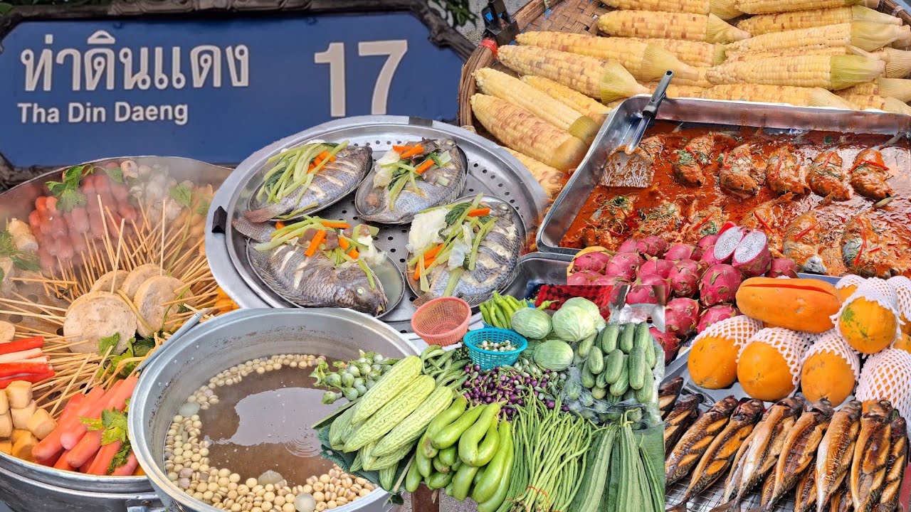 แหล่งรวมของกินของอร่อยสินค้าหลากหลายที่คนฝั่งธนบุรีและนักท่องเที่ยวไม่ควรพลาดตลาดนัดท่าดินแดง