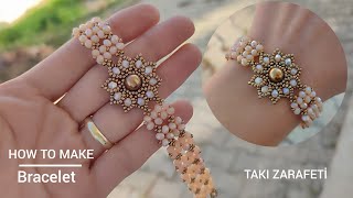 [DIY] Farklı Çiçekli Bileklik yapımı.Different Flowery   Bracelet making.How to make beaded bracelet