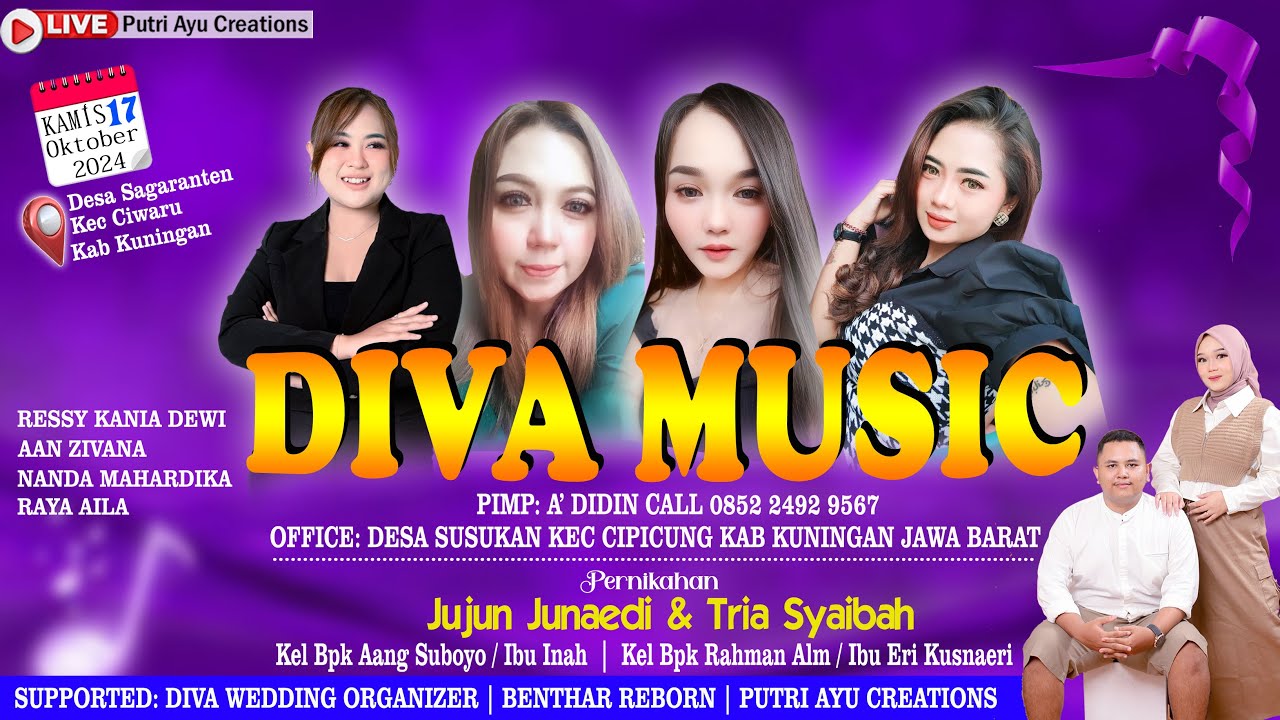 🔴Live Diva Music, Pernikahan Jujun Junaedi & Tria Syaibah | Diva Wedding Organizer Sagaranten, Siang