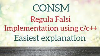lec-6|Program for Regula Falsi or False Position Method using C/C++.Easiest explanation.